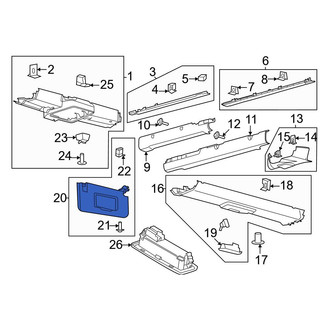 Ford OE - Left Sun Visor