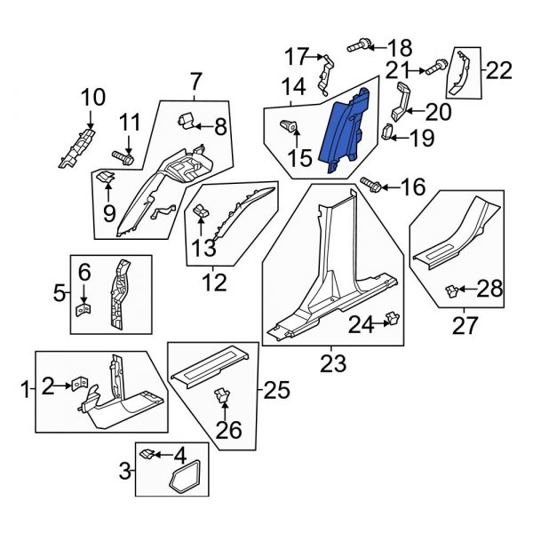 Door Pillar Post Trim Set