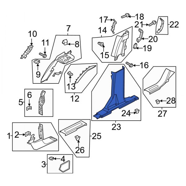 Door Pillar Post Trim Set