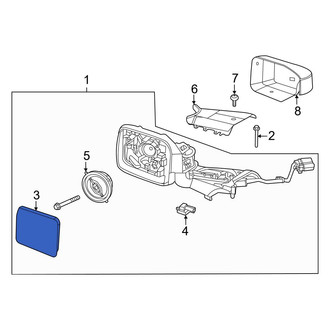 Ford OE - Front Right Door Mirror Glass