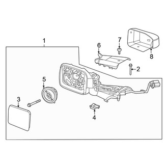 Ford OE - Door - Outside Mirrors (W/O Spot Lamp), (2 Doors)