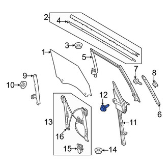 Ford OE - Window Regulator Guide Bolt