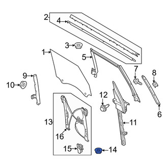 Ford OE - Front Window Regulator Nut