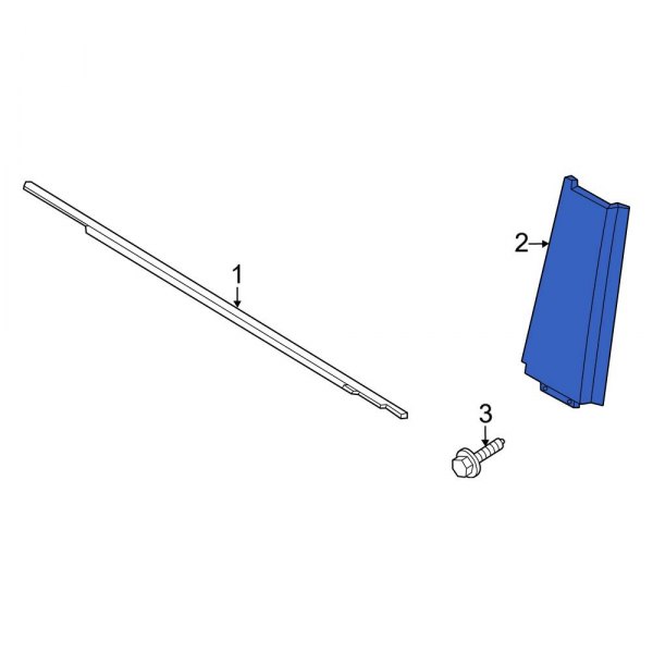 Ford OE M2DZ7820555AA Front Left Door Applique