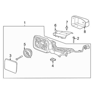 Ford OE - Front Door - Outside Mirrors (W/O Spot Lamp), (4 Doors)