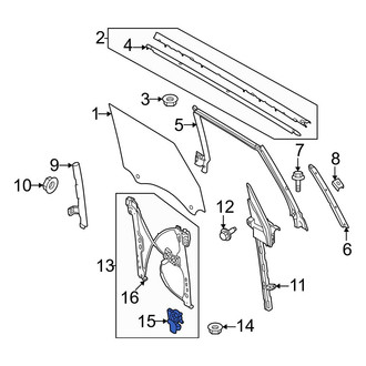 Ford OE - Center Left Window Motor