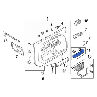 Ford OE - Front Right Door Panel Handle Cover