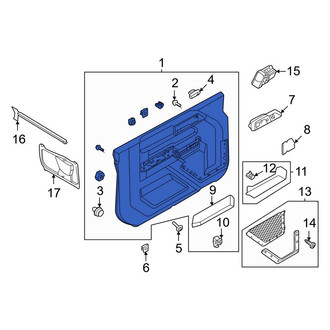 Ford OE - Front Left Inner Door Interior Trim Panel