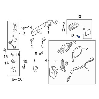 Ford OE - Inner Interior Door Handle Bolt