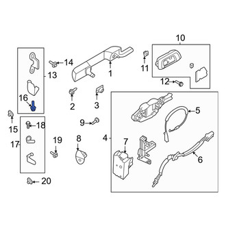 Ford OE - Center Upper Door Hinge Bolt