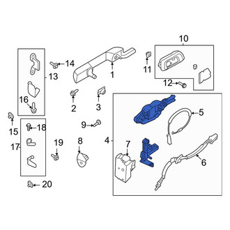 Ford OE - Center Right Door Latch Assembly