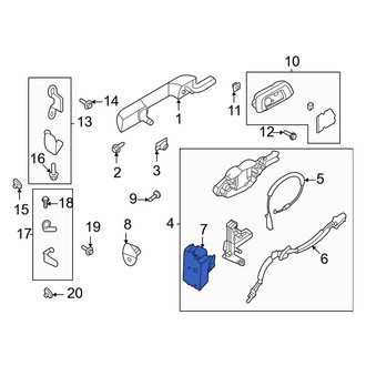 Ford OE - Center Right Door Latch Assembly