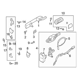 Ford OE - Rear Door - Lock & Hardware (4 Doors)