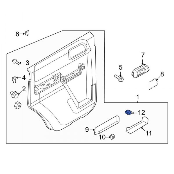 Door Panel Handle Cover Clip