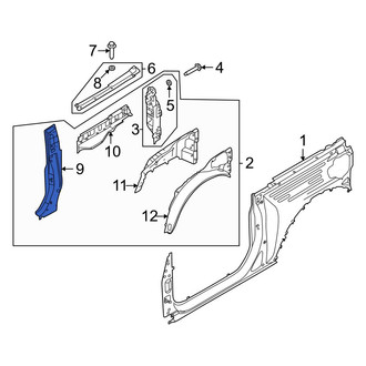 Ford OE - Left Outer Body B-Pillar