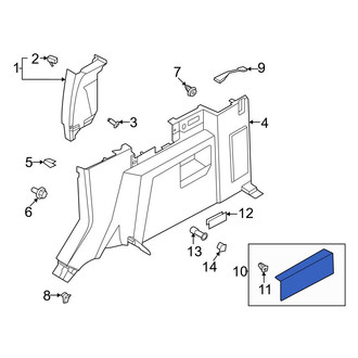 Ford OE - Rear Right Interior Quarter Panel Trim Panel Access Cover