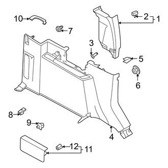 Ford OE - Quarter Panel - Interior Trim (Driver Side), (4 Doors)