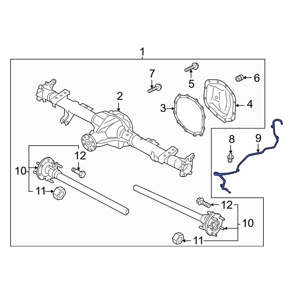 Ford OE NB3Z4A058A Rear Differential Vent Hose