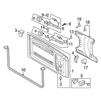 Ford OE - Rear Upper Lower Door Hinge Bolt