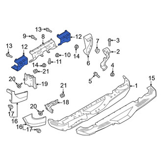 Ford OE - Rear Left Bumper Face Bar Reinforcement Beam