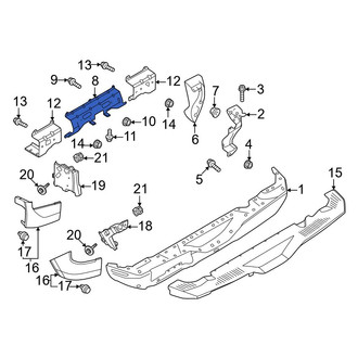 Ford OE - Rear Center Bumper Face Bar Reinforcement Beam