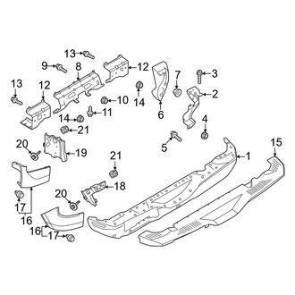 Ford OE - Rear Bumper - Bumper & Components (With Steel)