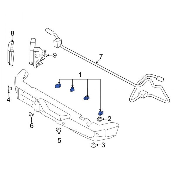 Ford OE NU5Z15K859JLPTM - Rear Parking Aid Sensor