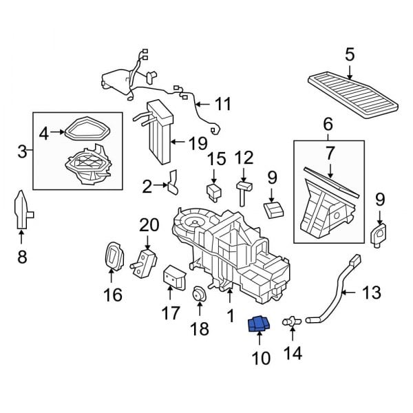 Ford OE AL8Z19E616F - HVAC Blend Door Actuator