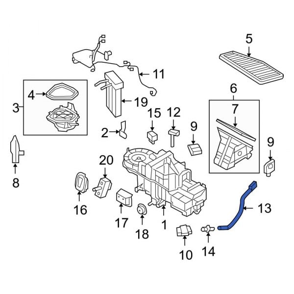 Ford OE 8M6Z19C734A - Lower A/C Evaporator Temperature Sensor