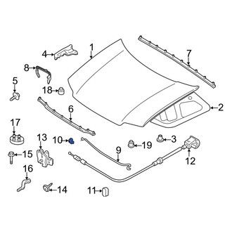 Ford OE - Hood Prop Rod Clip