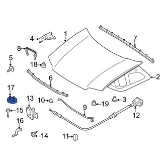 Ford OE - Front Hood Latch Striker Plate