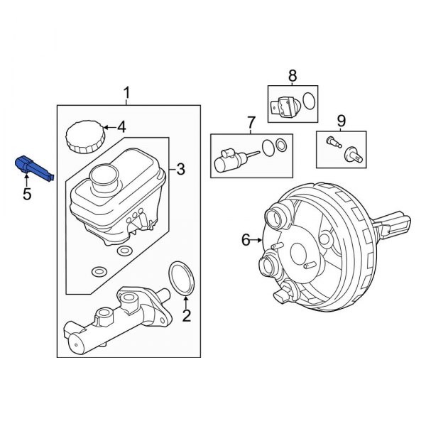 Ford OE YL8Z2C050AA Brake Fluid Level Switch