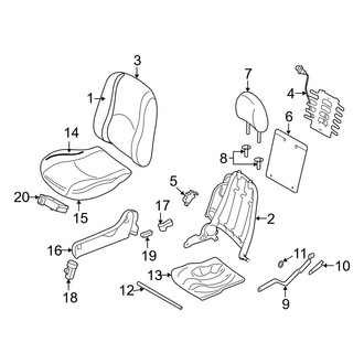 Ford OE - Seats & Tracks - Front Seat Components (Hybrid)