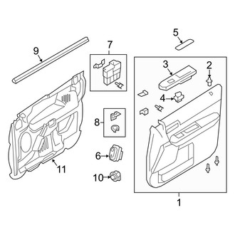 Ford OE - Front Door - Interior Trim (Hybrid / Limited Hybrid)