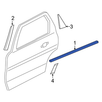 Ford OE - Rear Left Door Window Belt Weatherstrip