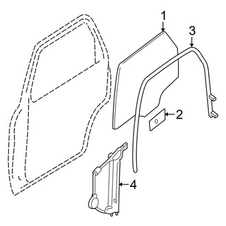 Ford OE - Rear Door - Glass & Hardware (Hybrid / Limited Hybrid)