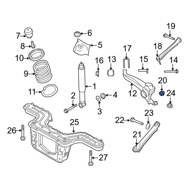 Suspension Control Arm Nut