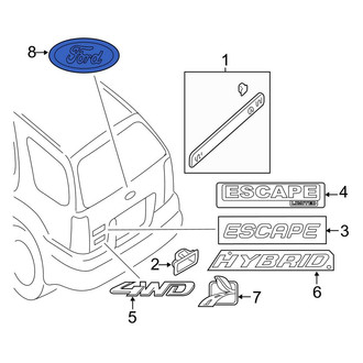 Ford OE - Rear Hatch Emblem