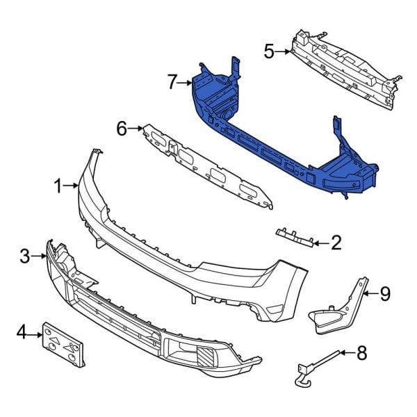 Ford OE NZ6Z17757A - Front Bumper Impact Bar