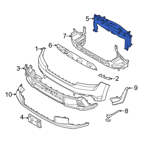 Replacement ID0023AA0864C00 - Front Bumper Cover Reinforcement (CAPA
