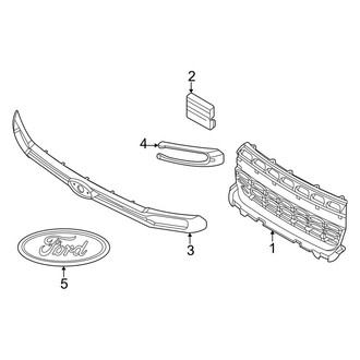 Ford OE - Front Bumper & Grille - Grille (2-Piece)