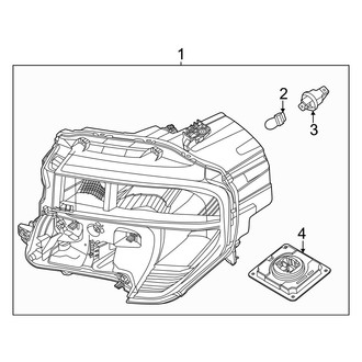 Ford OE - Front Lamps - Headlamp Components