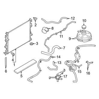 Ford OE - Cooling - Radiator & Components (Lariat / Lobo / XL / XLT 2.0L)
