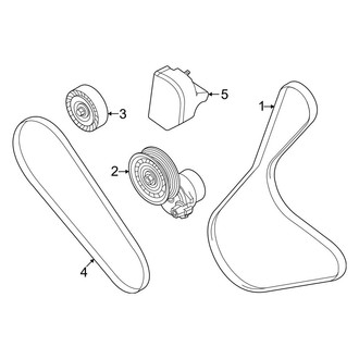 Ford OE - Cooling - Belts & Pulleys (Lariat / XL / XLT 2.0L)