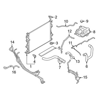 Ford OE - Cooling - Radiator & Components (2.5L)