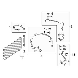 Ford OE - Air Conditioner & Heater - Condenser (2.0L)