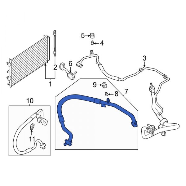 A/C Refrigerant Suction Hose