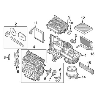 Ford OE - Air Conditioner & Heater - Evaporator Components