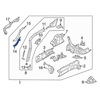 Ford OE - Right Fender Rail Bracket