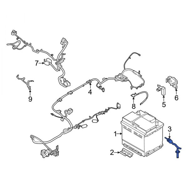 Ford OE NZ6Z10A818A Battery Vent Tube
